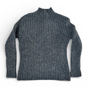 Ralph Lauren Wool Ribbed Mock Neck Sweater